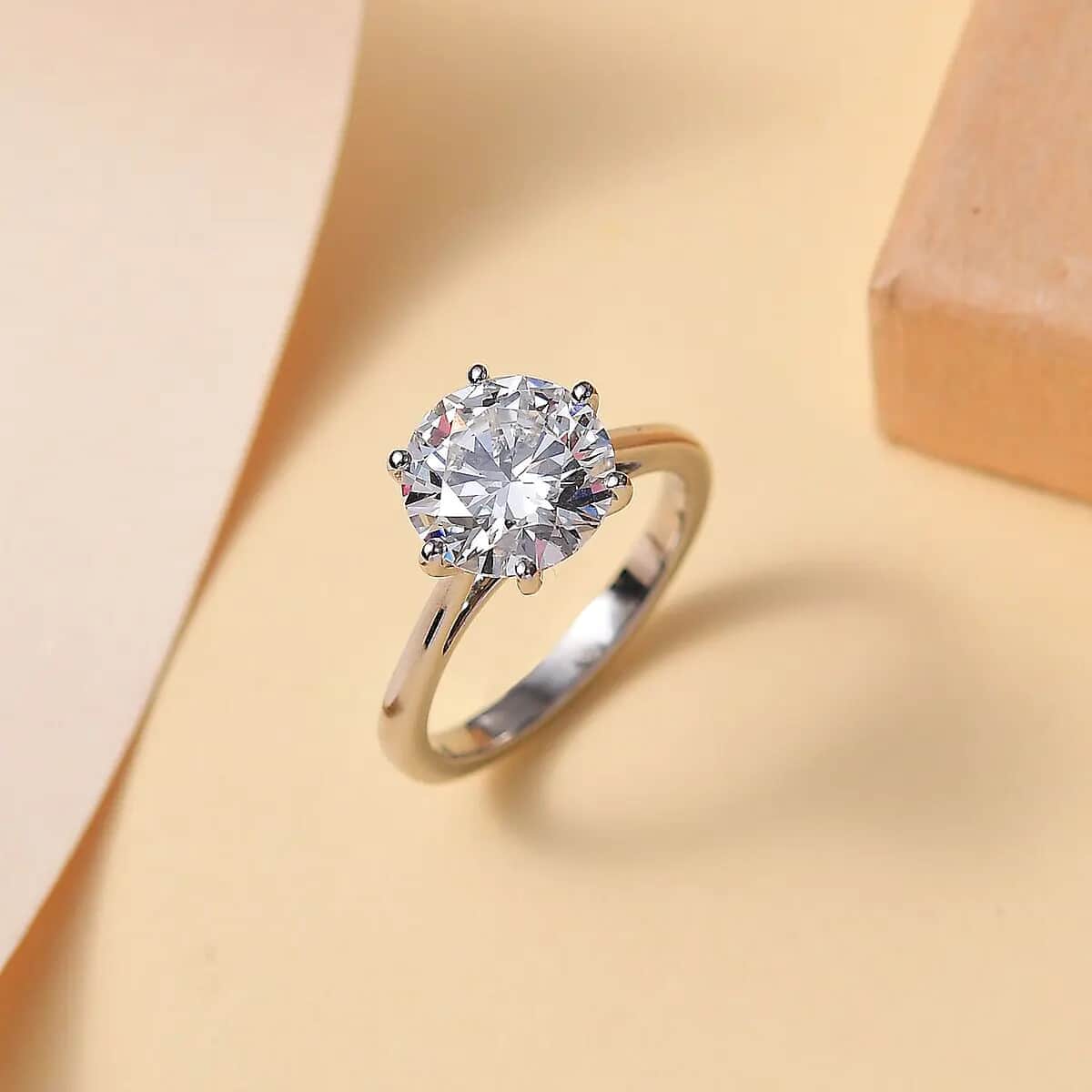 Luxuriant Lab Grown Diamond E-F VS 3.00 ctw Solitaire Ring in 950 Platinum 4.25 Grams (Del. in 10-12 Days) image number 1