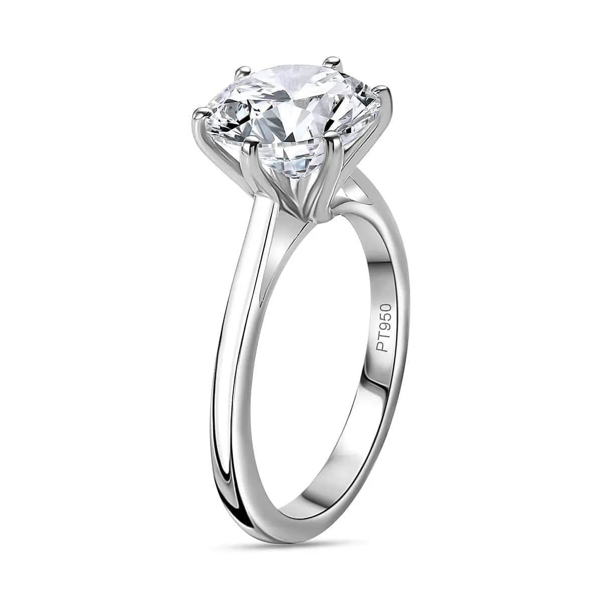 Luxuriant Lab Grown Diamond E-F VS 3.00 ctw Solitaire Ring in 950 Platinum 4.25 Grams (Del. in 10-12 Days) image number 4