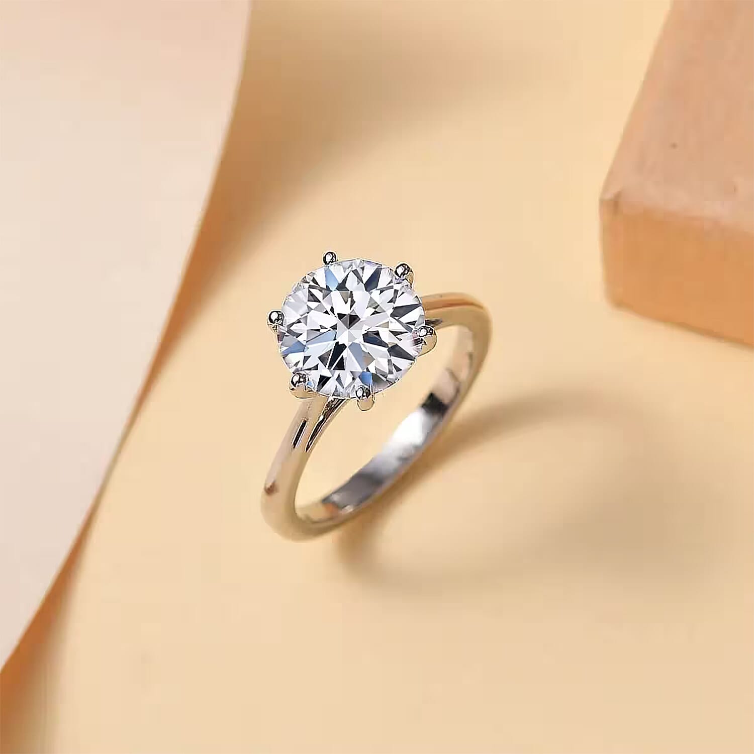 IGI Certified Luxuriant Lab Grown Diamond G VS2 3.00 ctw Solitaire Ring in 950 Platinum (Size 10.0) 4.25 Grams (Del. In 10-12 Days)