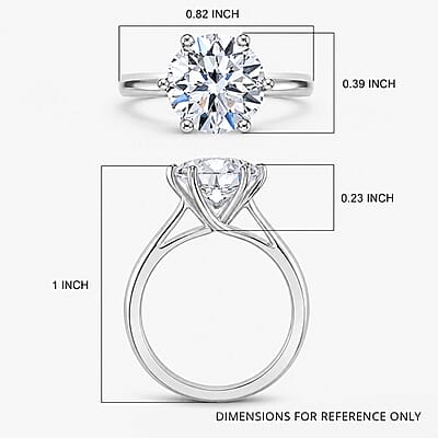 IGI Certified Luxuriant Lab Grown Diamond G VS2 3.00 ctw Solitaire Ring in 950 Platinum (Size 10.0) 4.25 Grams