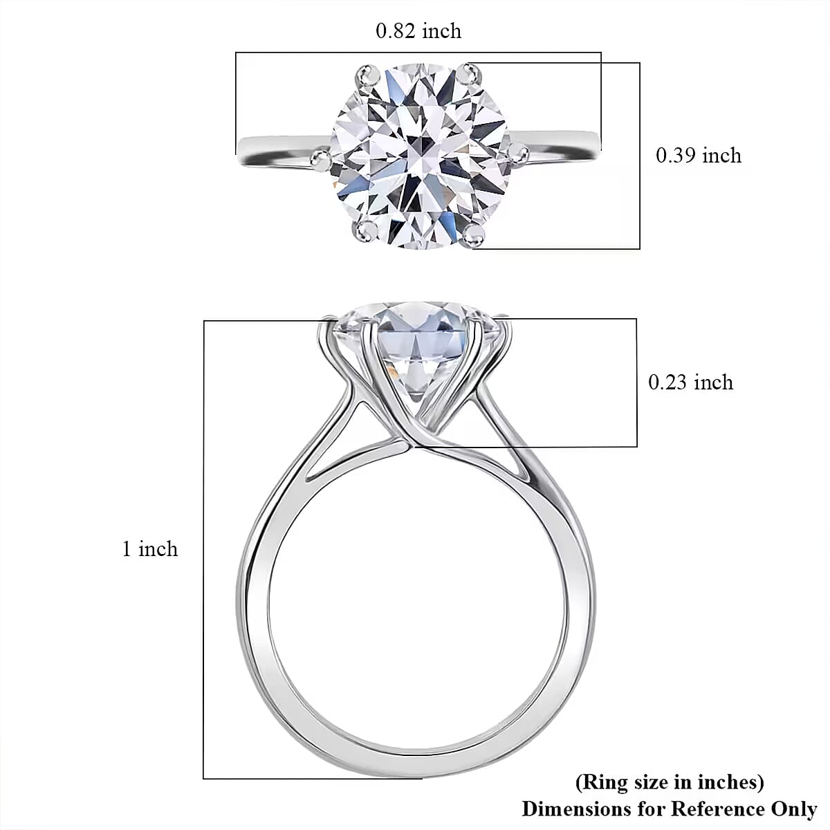 Luxuriant Lab Grown Diamond E-F VS 3.00 ctw Solitaire Ring in 950 Platinum 4.25 Grams (Del. in 10-12 Days) image number 8