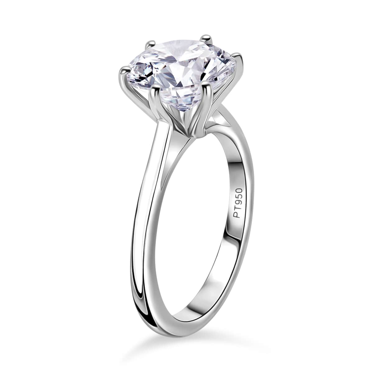 IGI Certified Luxuriant Lab Grown Diamond G VS2 3.00 ctw Solitaire Ring in 950 Platinum (Size 6.0) 4.25 Grams image number 4