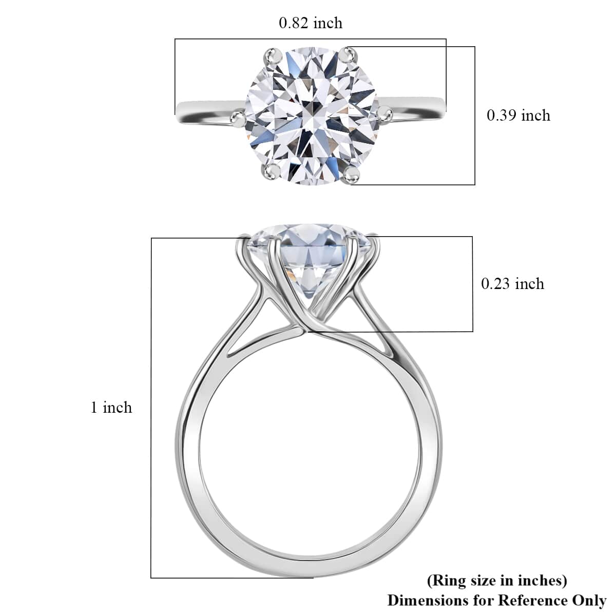 IGI Certified Luxuriant Lab Grown Diamond G VS2 3.00 ctw Solitaire Ring in 950 Platinum (Size 6.0) 4.25 Grams image number 6