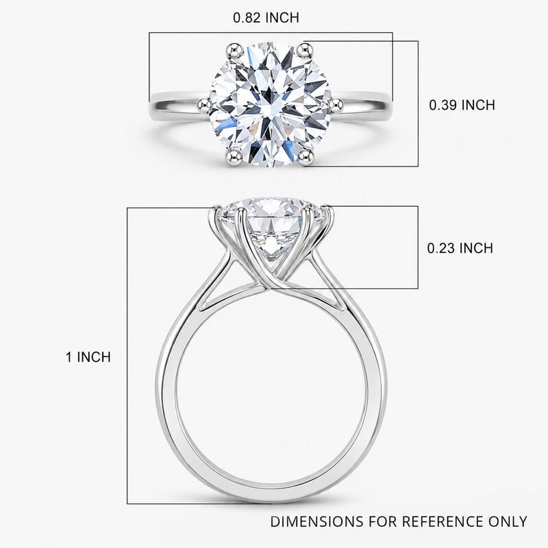 IGI Certified Luxuriant Lab Grown Diamond G VS2 3.00 ctw Solitaire Ring in 950 Platinum (Size 6.0) 4.25 Grams