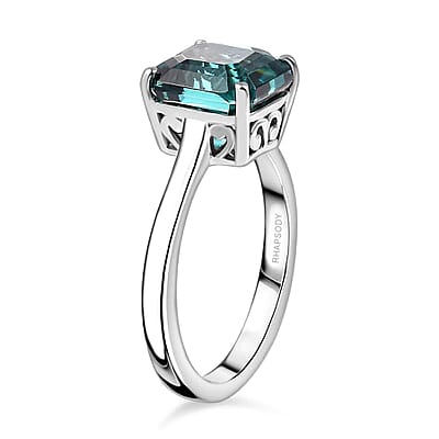 Certified & Appraised Rhapsody 950 Platinum Asscher Cut AAAA Pirineu Lagoon Tourmaline Solitaire Ring (Size 10.0) (5 g) 3.10 ctw
