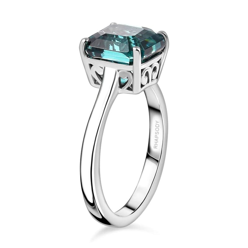 Certified & Appraised Rhapsody 950 Platinum Asscher Cut AAAA Pirineu Lagoon Tourmaline Solitaire Ring (Size 10.0) (5 g) 3.10 ctw
