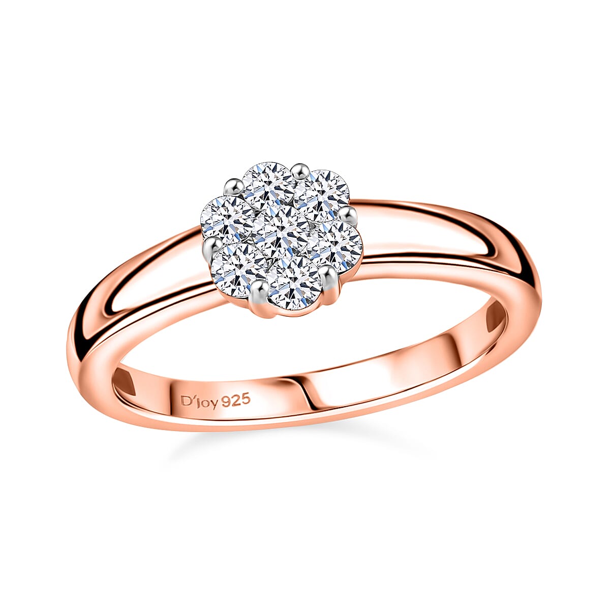 Luxuriant Lab Grown Diamond G-H SI 0.33 ctw Ring in 18K Vermeil Rose Gold Over Sterling Silver (Size 7.0) image number 0