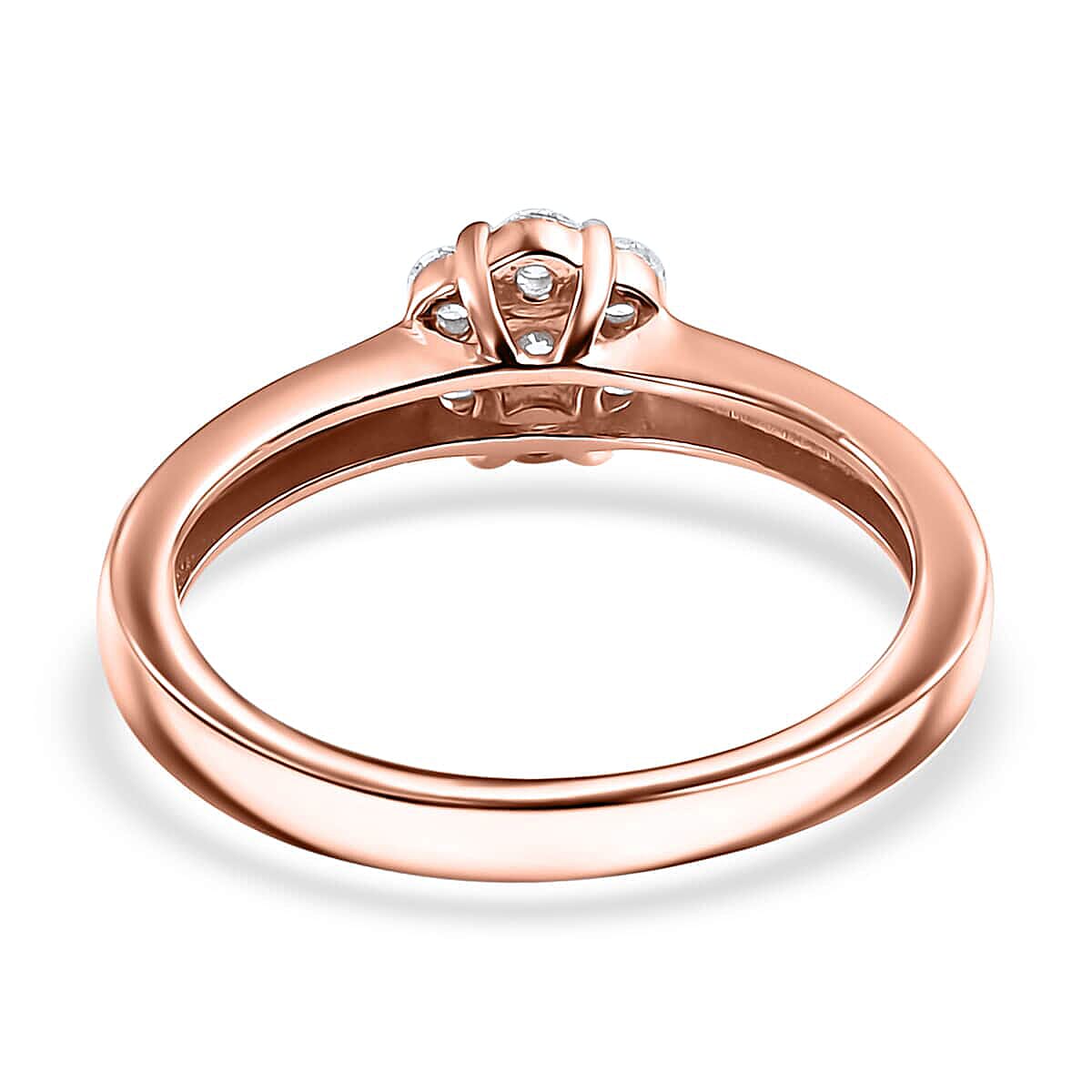 Luxuriant Lab Grown Diamond G-H SI 0.33 ctw Ring in 18K Vermeil Rose Gold Over Sterling Silver (Size 7.0) image number 4