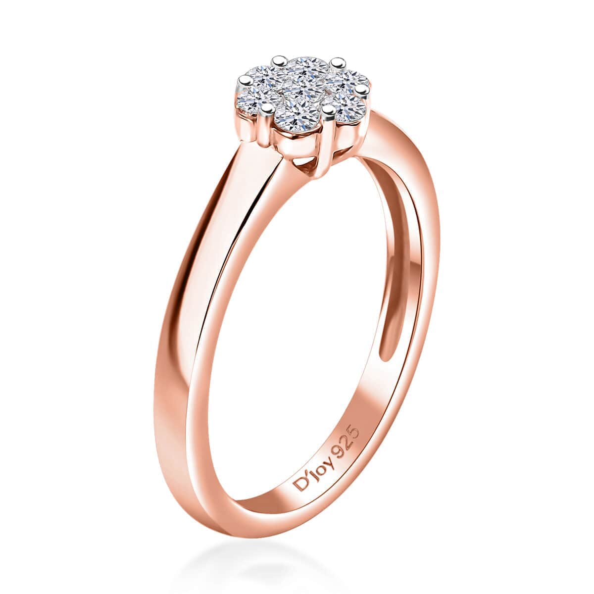 Luxuriant Lab Grown Diamond G-H SI 0.33 ctw Ring in 18K Vermeil Rose Gold Over Sterling Silver (Size 9.0) image number 3