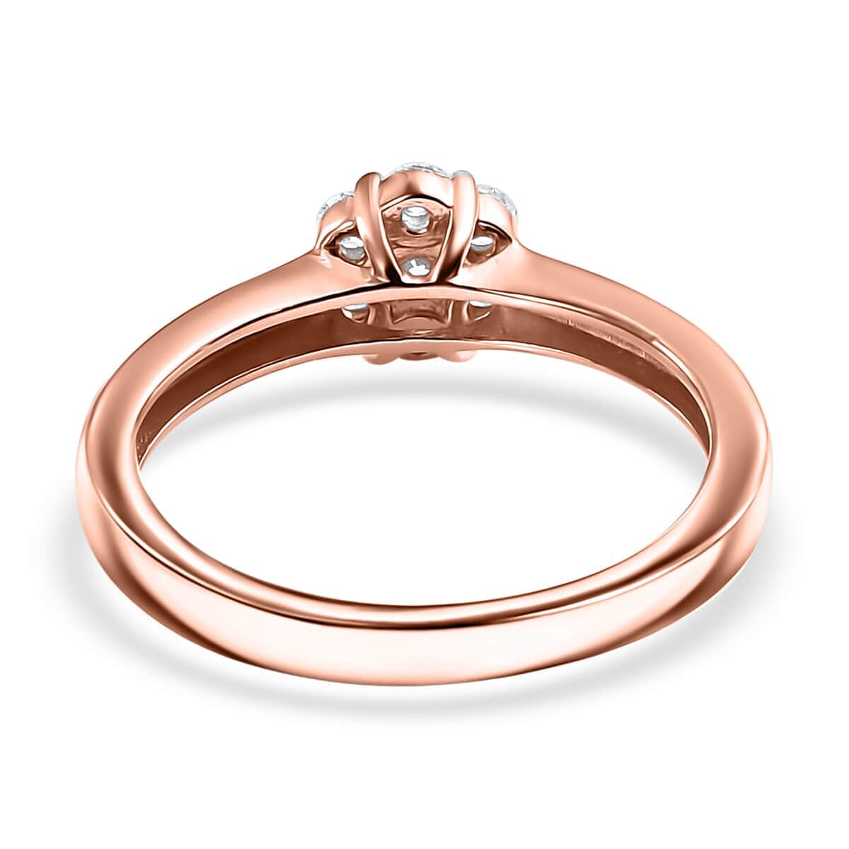 Luxuriant Lab Grown Diamond G-H SI 0.33 ctw Ring in 18K Vermeil Rose Gold Over Sterling Silver (Size 9.0) image number 4