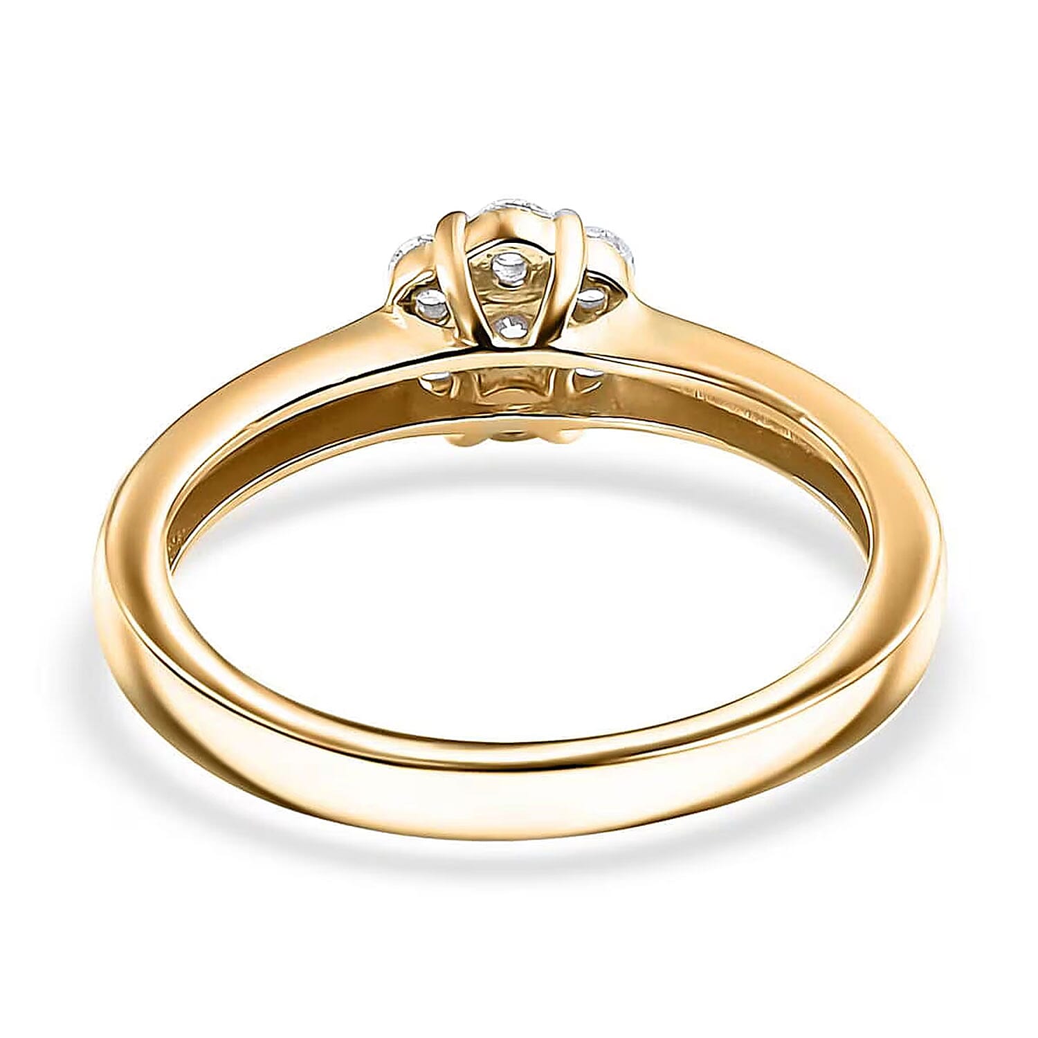 Luxuriant Lab Grown Diamond G-H SI 0.33 ctw Ring in 18K Vermeil Yellow Gold Over Sterling Silver (Size 6.0)