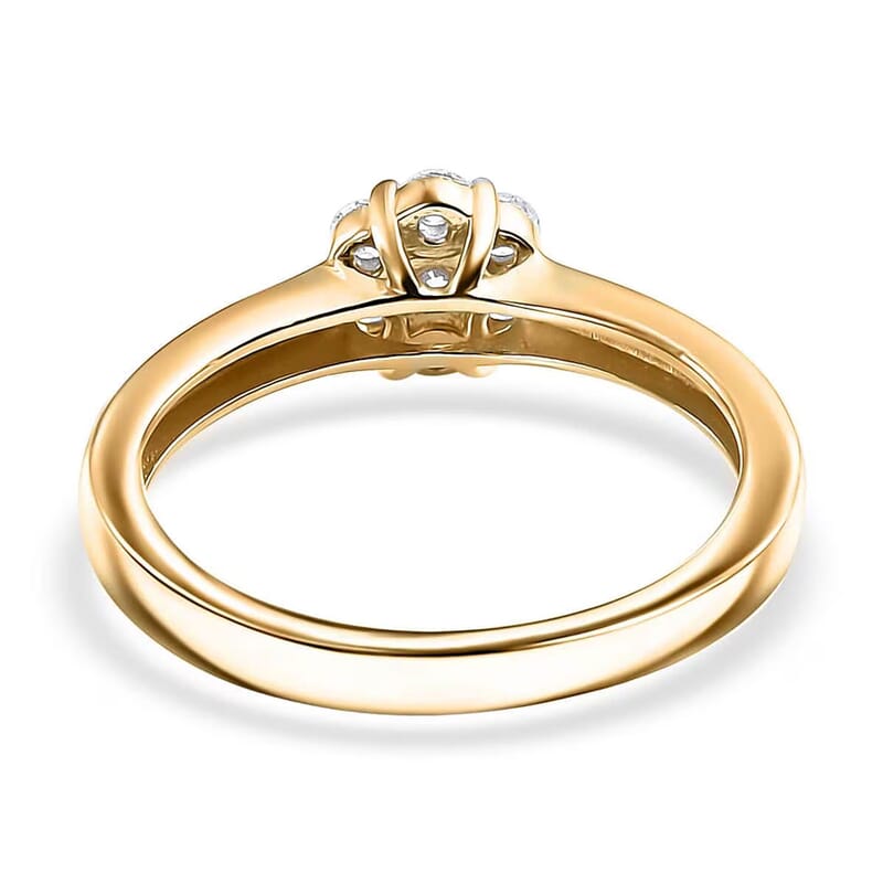 Luxuriant Lab Grown Diamond G-H SI 0.33 ctw Ring in 18K Vermeil Yellow Gold Over Sterling Silver (Size 6.0)