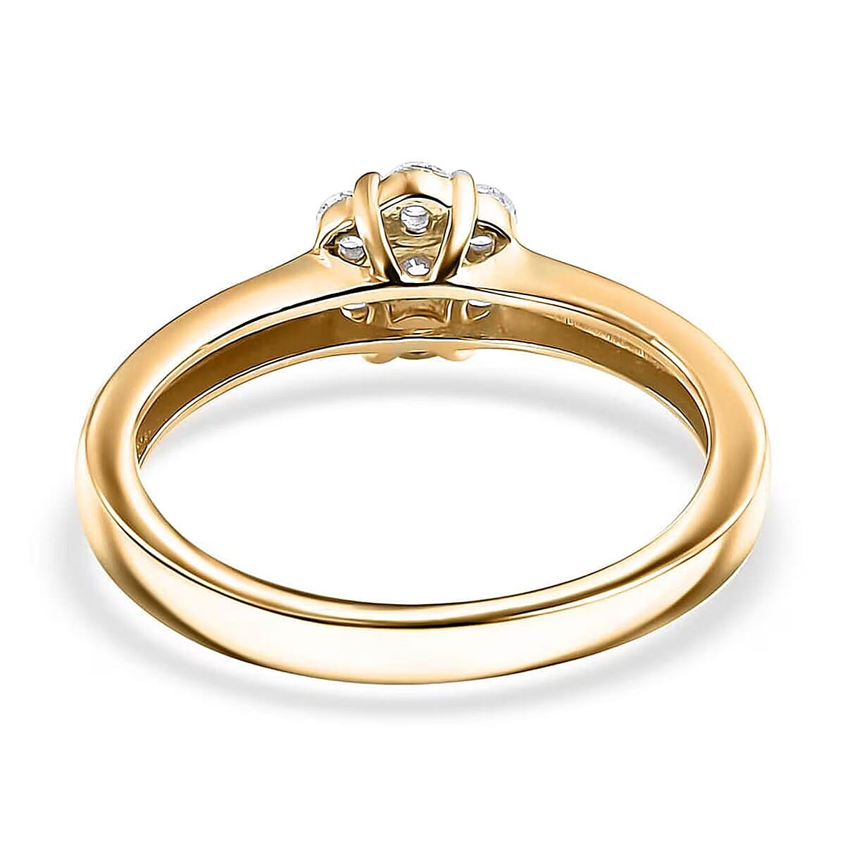 Luxuriant Lab Grown Diamond G-H SI 0.33 ctw Ring in 18K Vermeil Yellow Gold Over Sterling Silver (Size 9.0) image number 7