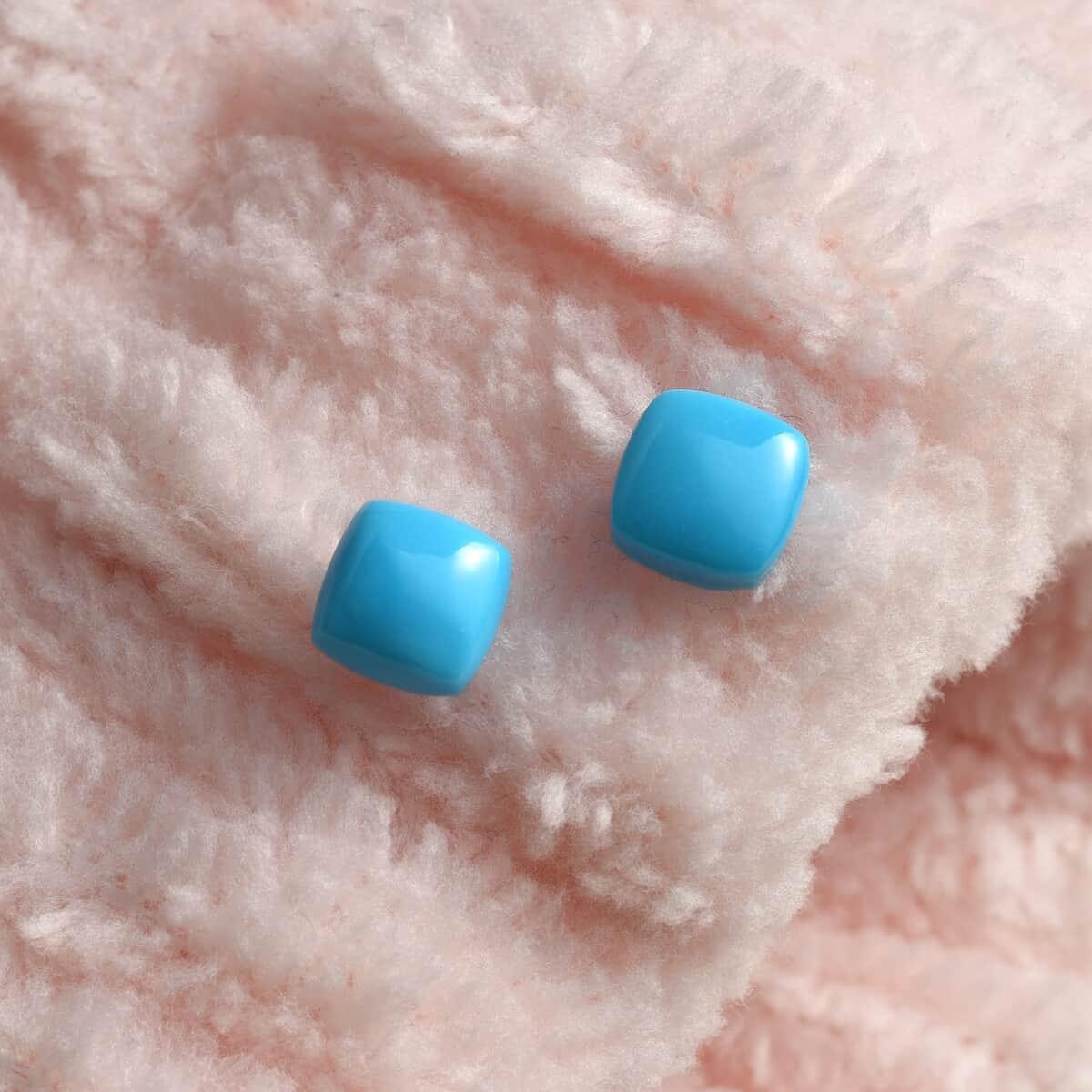 AA Sleeping Beauty Turquoise Set of 2 (Cush 5x5 mm) 1.12 ctw image number 1