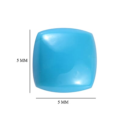 Premium Sleeping Beauty Turquoise Set of 2 (Cush 5x5 mm) 1.12 ctw