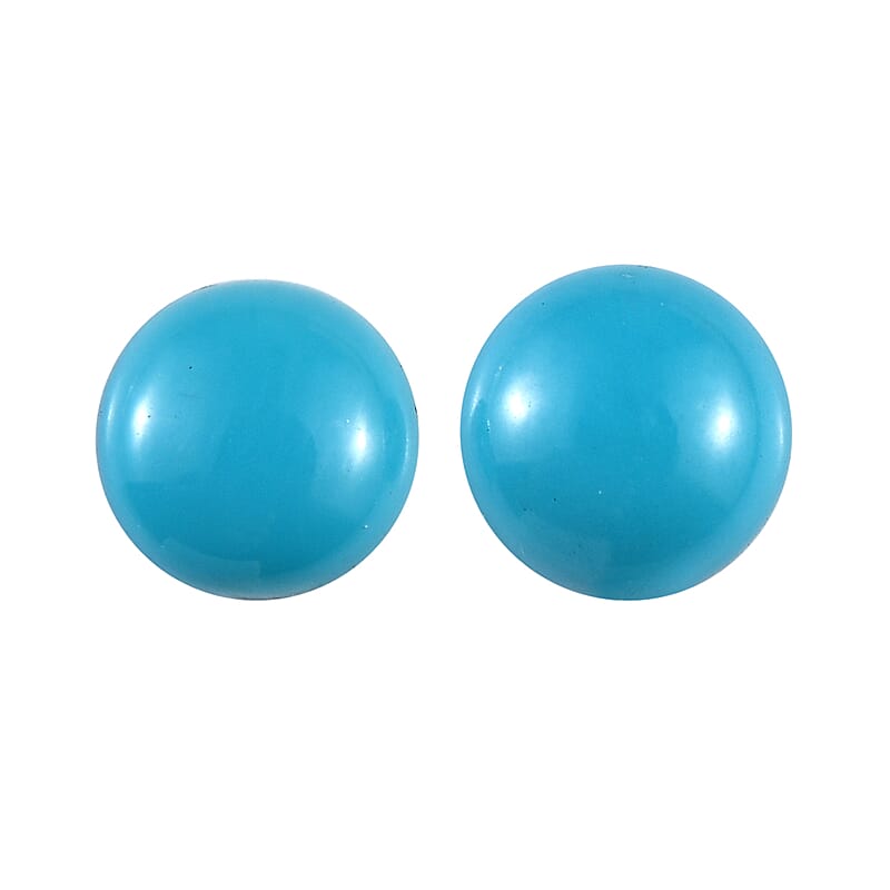 AA Sleeping Beauty Turquoise Set of 2 (Rnd 5 mm) 0.91 ctw