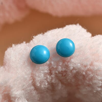AA Sleeping Beauty Turquoise Set of 2 (Rnd 5 mm) 0.91 ctw