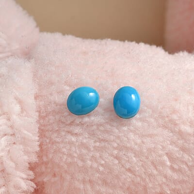 AA Sleeping Beauty Turquoise Set of 2 (Ovl 5x4 mm) 0.54 ctw