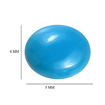 AA Sleeping Beauty Turquoise Set of 2 (Ovl 5x4 mm) 0.54 ctw