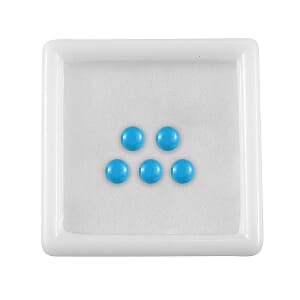 AA Sleeping Beauty Turquoise Set of 5 (Rnd 4 mm) 1.25 ctw
