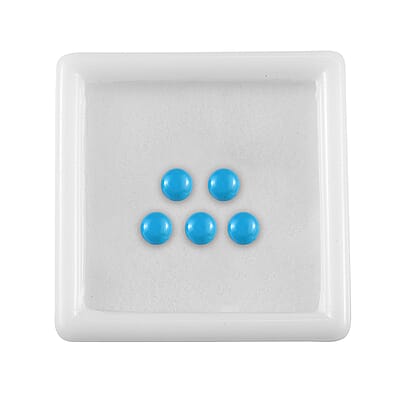 AA Sleeping Beauty Turquoise Set of 5 (Rnd 4 mm) 1.25 ctw