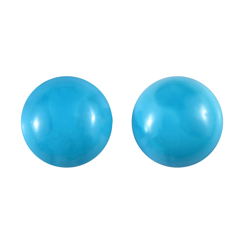 AA Sleeping Beauty Turquoise Set of 2 (Rnd 4.5 mm) 0.65 ctw