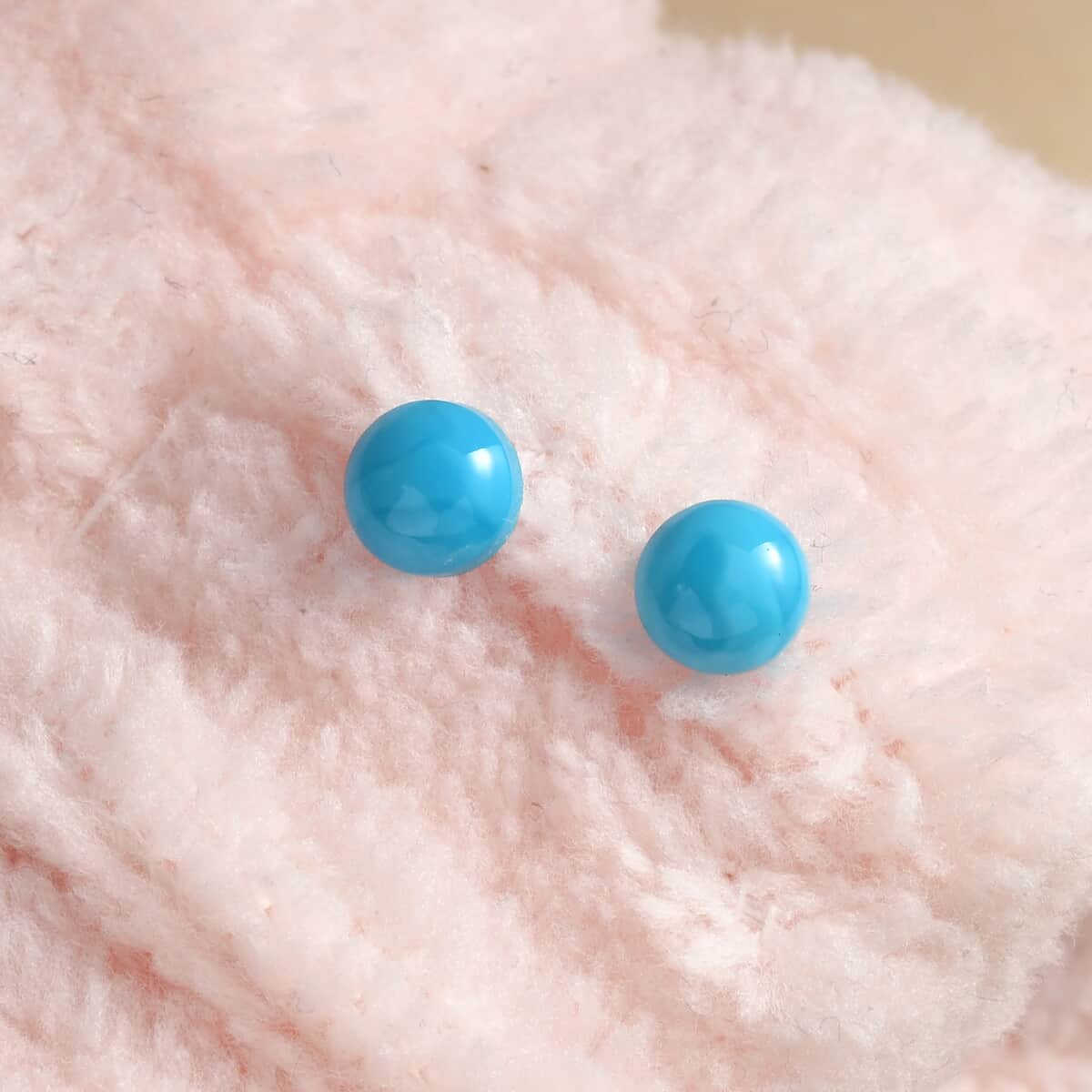 AA Sleeping Beauty Turquoise Set of 2 (Rnd 4.5 mm) 0.65 ctw image number 1