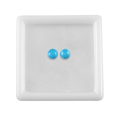 AA Sleeping Beauty Turquoise Set of 2 (Rnd 4.5 mm) 0.65 ctw