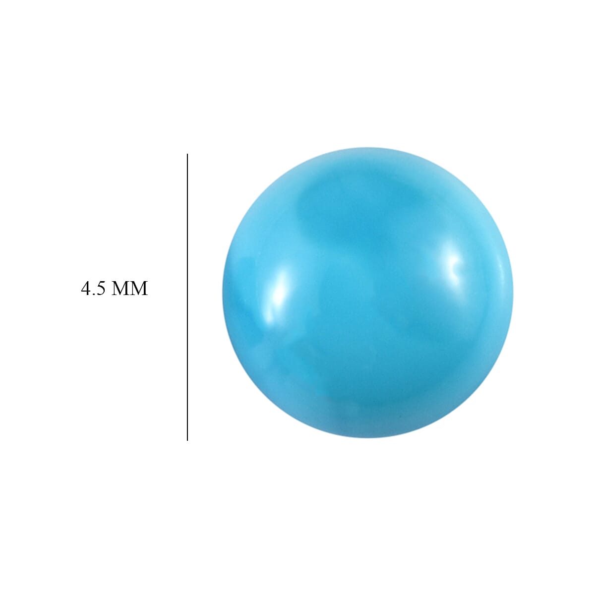 AA Sleeping Beauty Turquoise Set of 2 (Rnd 4.5 mm) 0.65 ctw