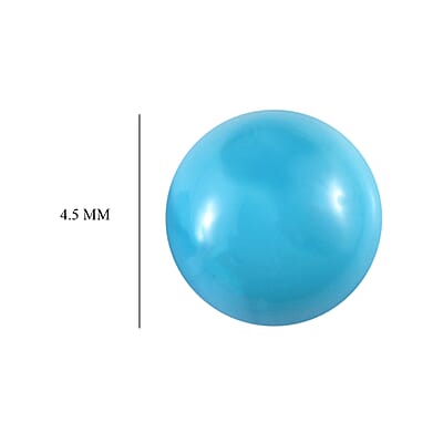 AA Sleeping Beauty Turquoise Set of 2 (Rnd 4.5 mm) 0.65 ctw