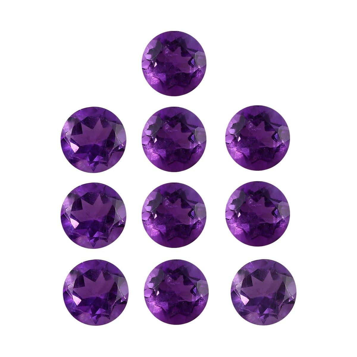 AA African Amethyst Set of 10 (Rnd 5 mm) 4.67 ctw Loose Gemstone image number 0