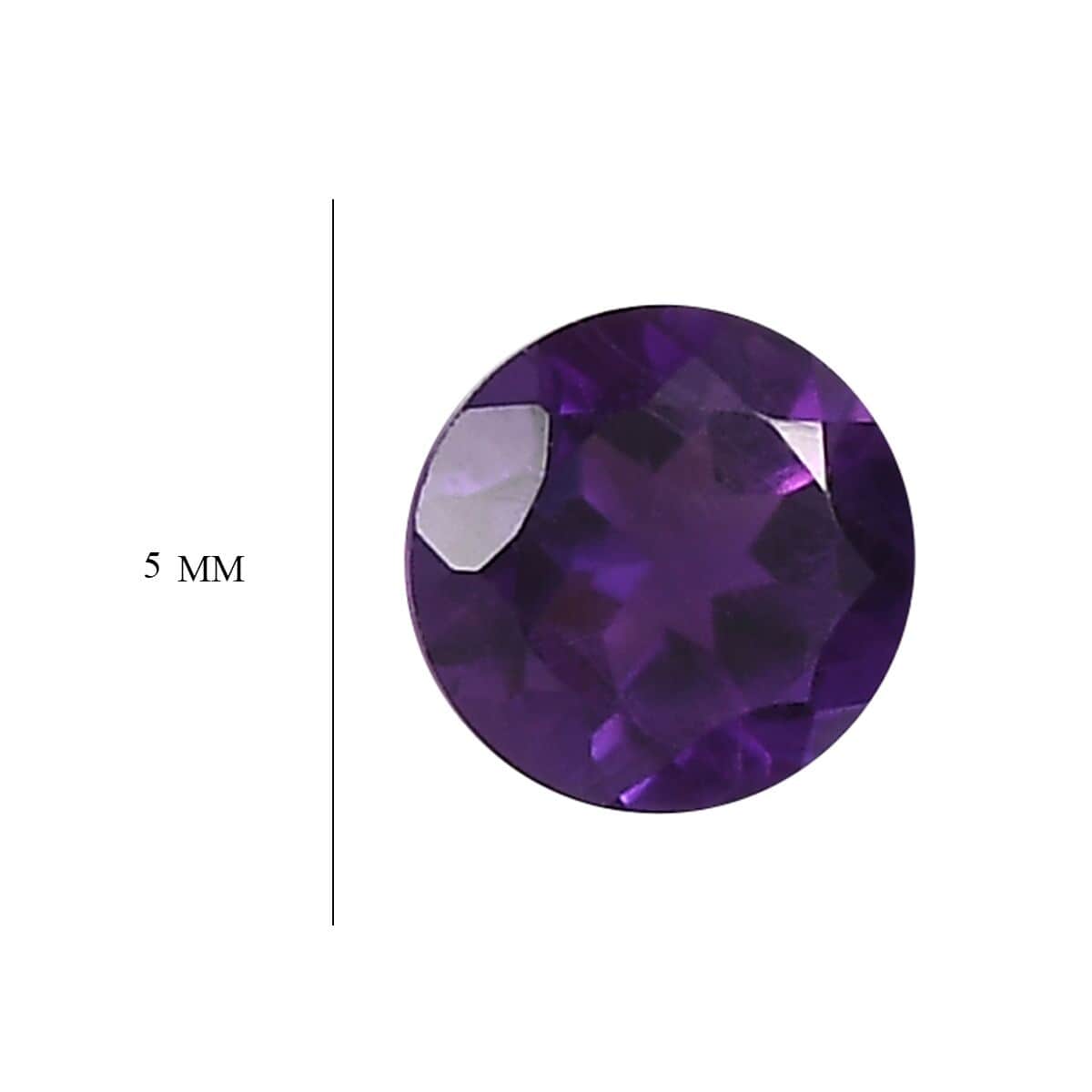 AA African Amethyst Set of 10 (Rnd 5 mm) 4.67 ctw Loose Gemstone image number 4