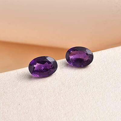 AA African Amethyst Set of 2 (Ovl 7x5 mm) 1.50 ctw