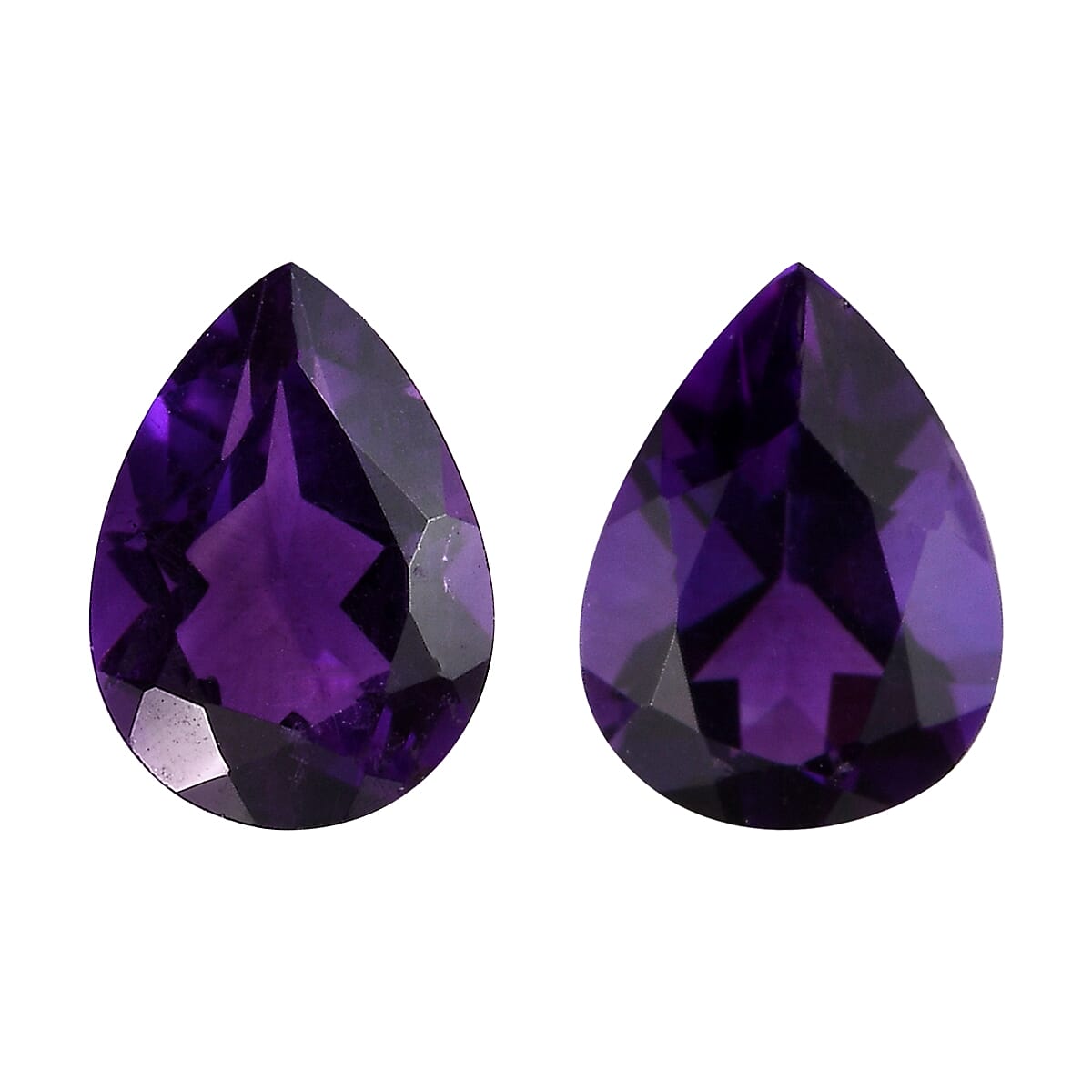 AA African Amethyst Set of 2 (Pear 7x5 mm) 1.23 ctw