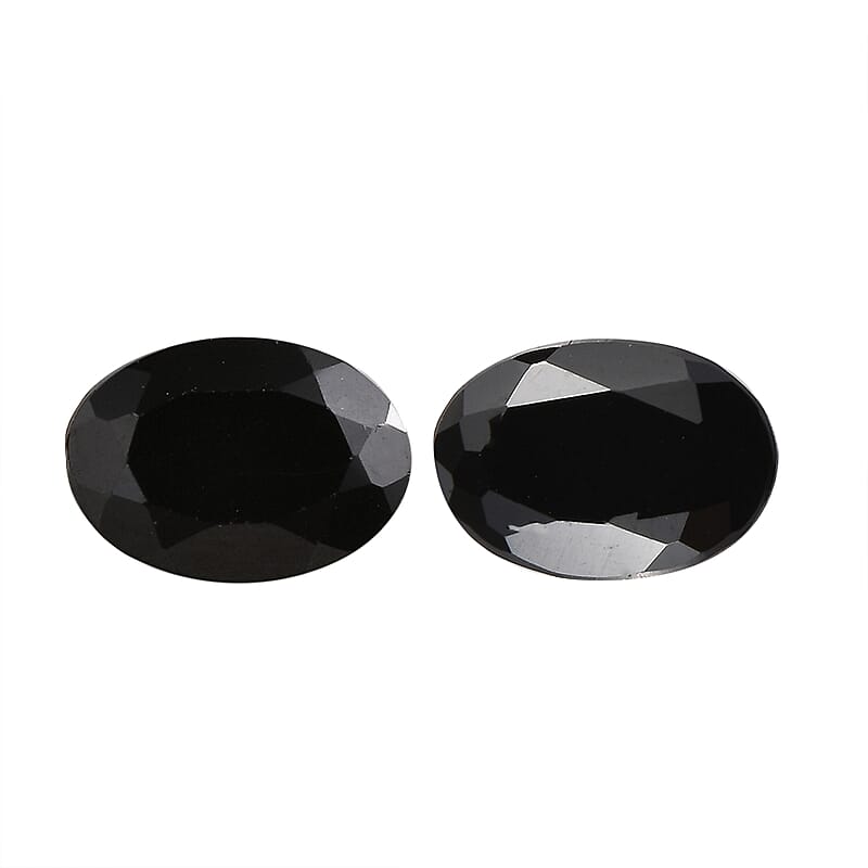 AA Thai Black Spinel Set of 2 (Ovl 7x5 mm) 2.06 ctw