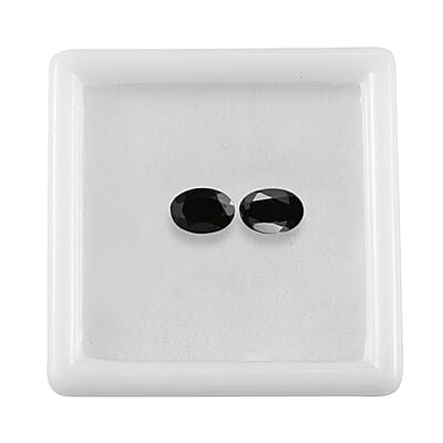 AA Thai Black Spinel Set of 2 (Ovl 7x5 mm) 2.06 ctw
