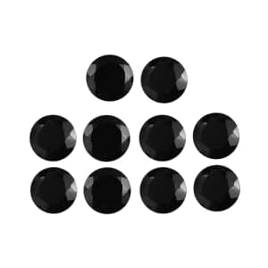 AA Thai Black Spinel Set of 10 (Rnd 5 mm) 5.21 ctw Loose Gemstone