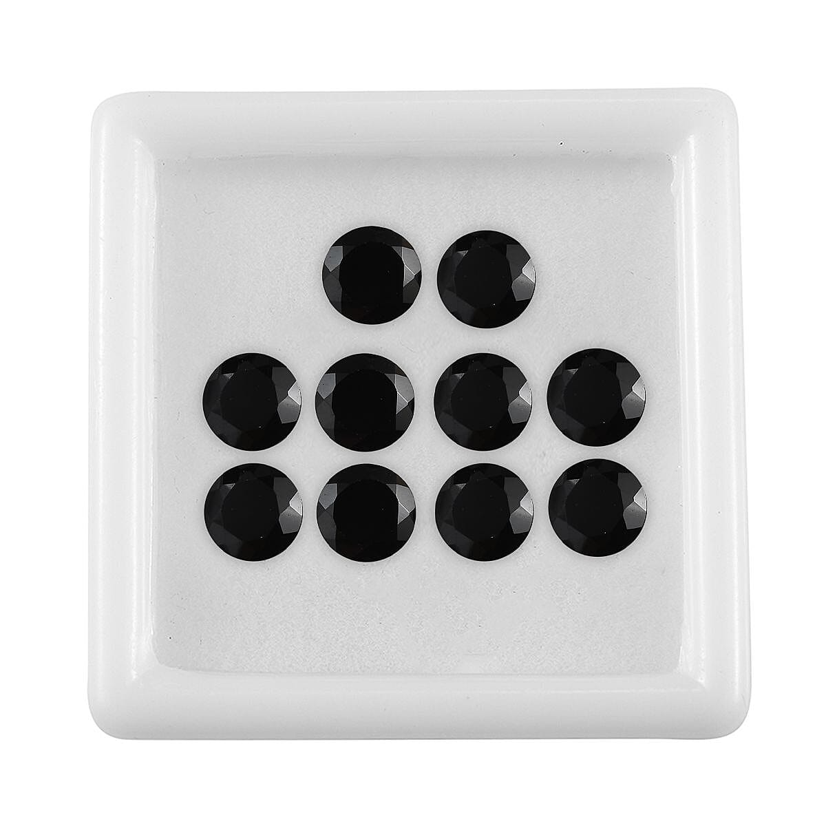 AA Thai Black Spinel Set of 10 (Rnd 5 mm) 5.21 ctw Loose Gemstone