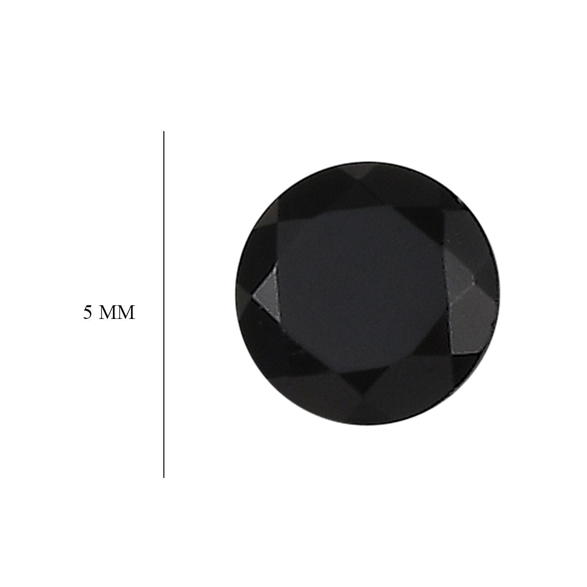 AA Thai Black Spinel Set of 10 (Rnd 5 mm) 5.21 ctw Loose Gemstone