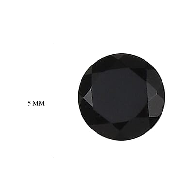 AA Thai Black Spinel Set of 10 (Rnd 5 mm) 5.21 ctw Loose Gemstone