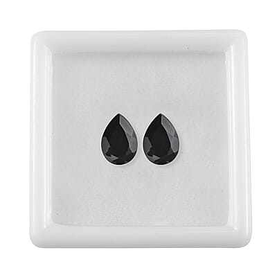 AA Thai Black Spinel Set of 2 (Pear 7x5 mm) 1.78 ctw