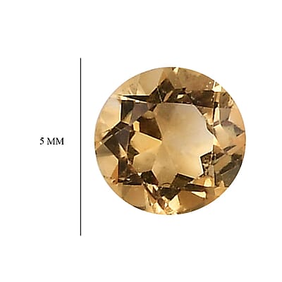AA Brazilian Citrine Set of 10 (Rnd 5 mm) 4.19 ctw Loose Gemstone