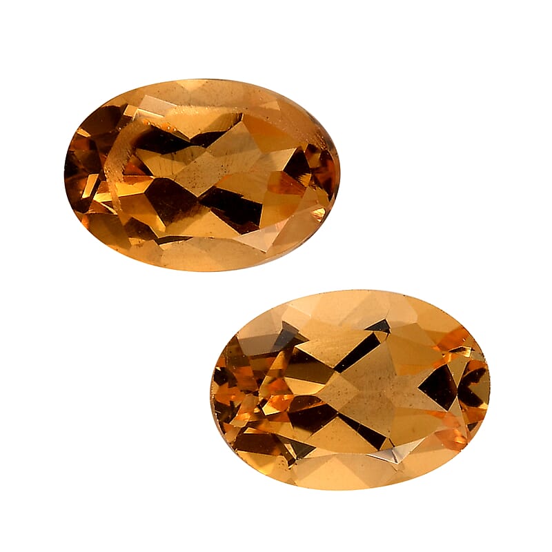 AA Brazilian Citrine Set of 2 (Ovl 7x5 mm) 1.66 ctw