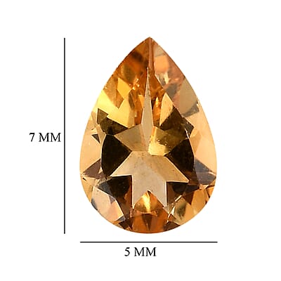 AA Brazilian Citrine Set of 2 (Pear 7x5 mm) 1.14 ctw