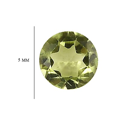 AA Peridot Set of 10 (Rnd 5 mm) 5.33 ctw Loose Gemstone