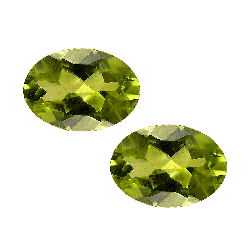 AA Peridot Set of 2 (Ovl 7x5 mm) 1.86 ctw