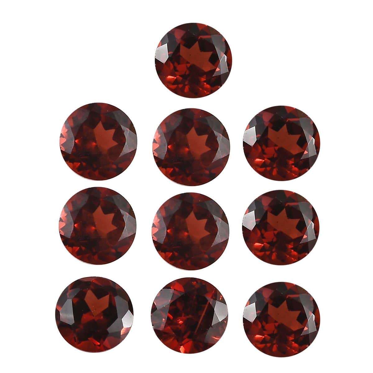 AA Mozambique Garnet Set of 10 (Rnd 5 mm) 6.21 ctw Loose Gemstone image number 0