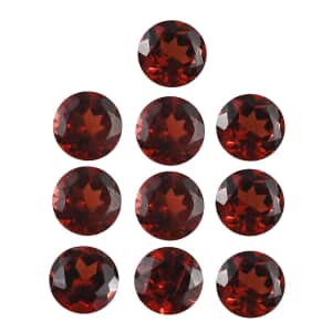 AA Mozambique Garnet Set of 10 (Rnd 5 mm) 6.21 ctw Loose Gemstone