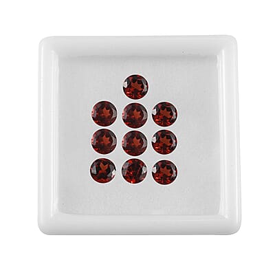 AA Mozambique Garnet Set of 10 (Rnd 5 mm) 6.21 ctw Loose Gemstone