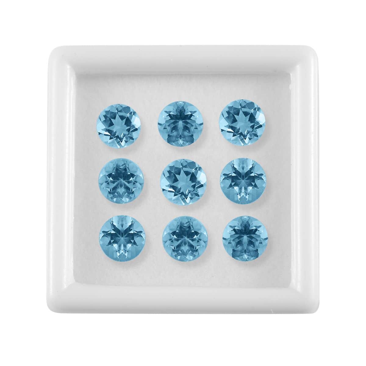 AA Sky Blue Topaz Set of 10 (Rnd 5 mm) 6.24 ctw Loose Gemstone image number 3